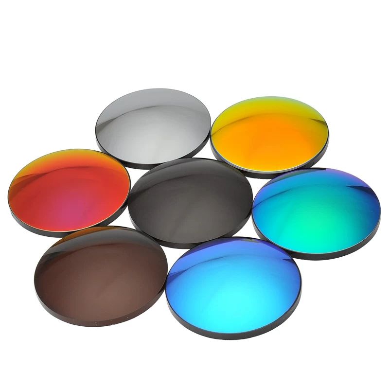 Cristales polarizados con o sin receta para gafas con aumento (con receta) o sin aumento (sin receta). Cristal polarizado tradicional o con polarizado espejado de colores