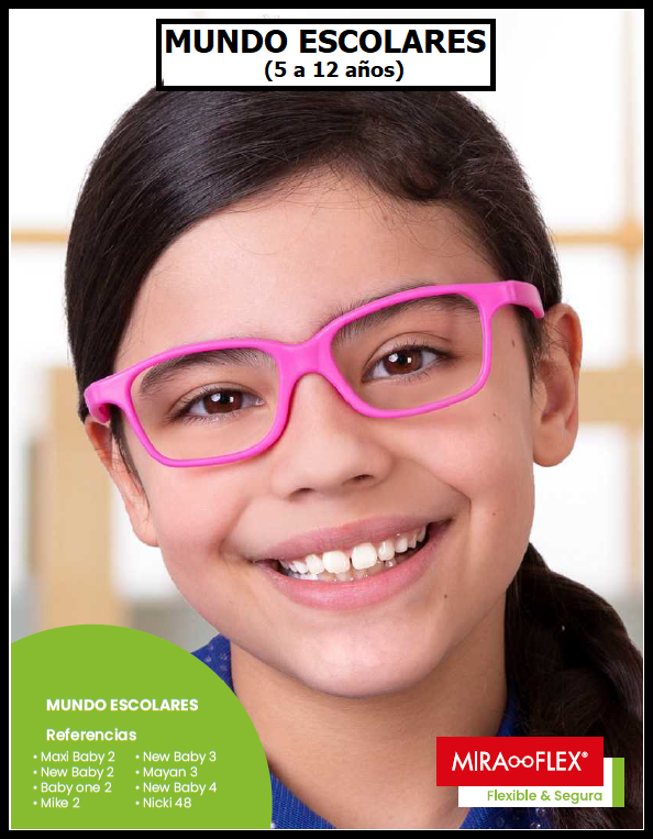 Miraflex lentes opticos para nino escolar desde 5 a 12 anos de edad