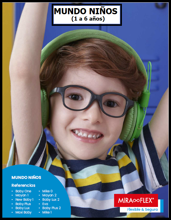 Lentes ópticos Infantiles para Niños Miraflex