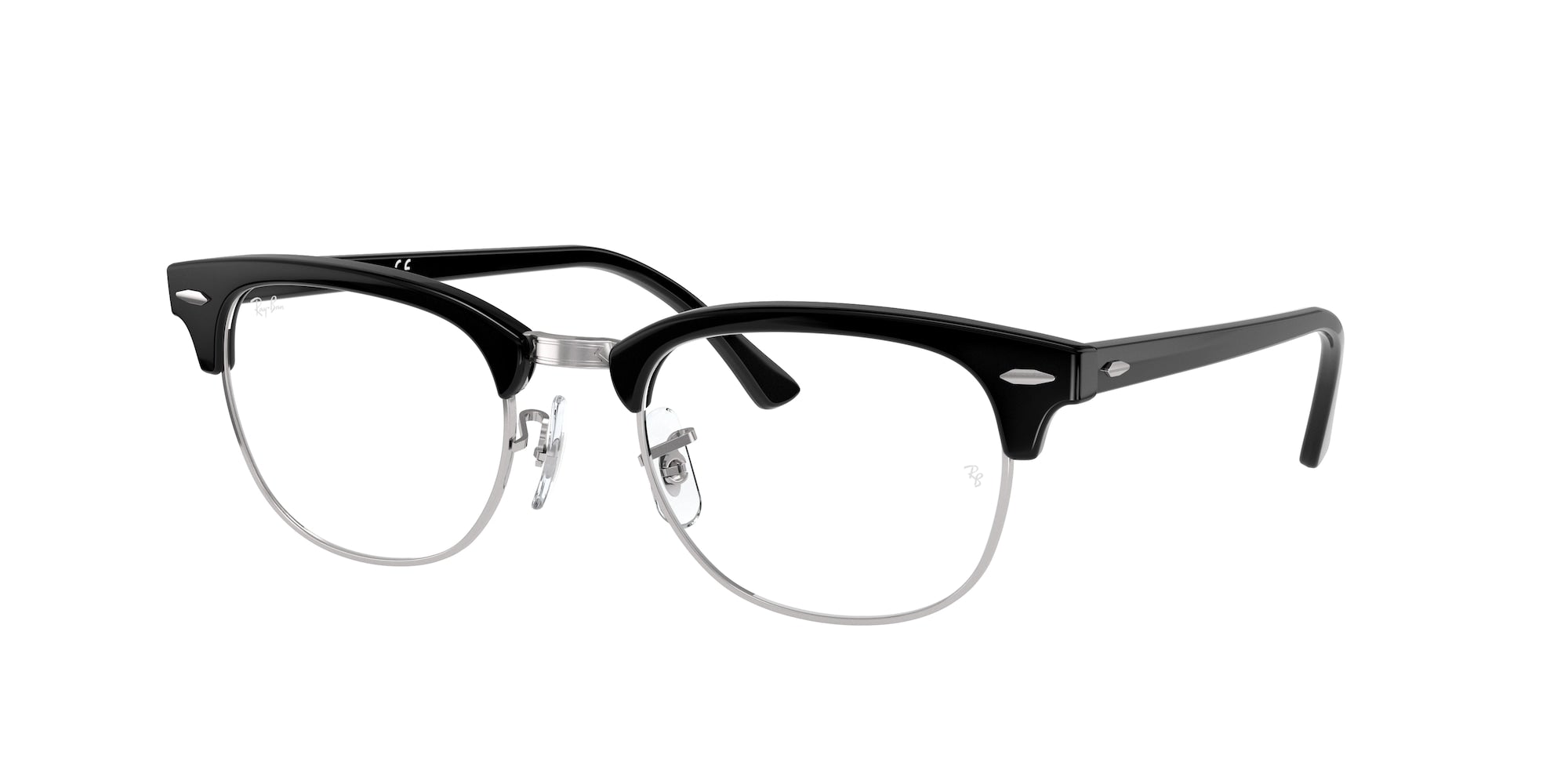 RAY-BAN Clubmaster RX5154 2000-S53 (Negro sobre Plateado)