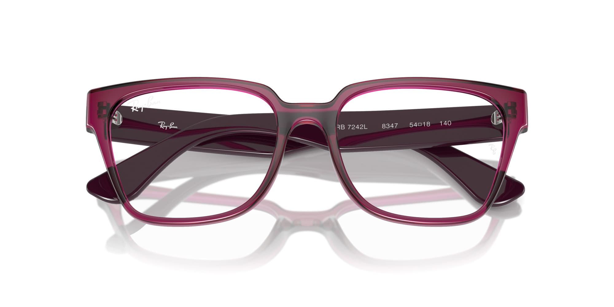 RAY-BAN RX7242L 8347-S54 (Borgoña Traslúcido)