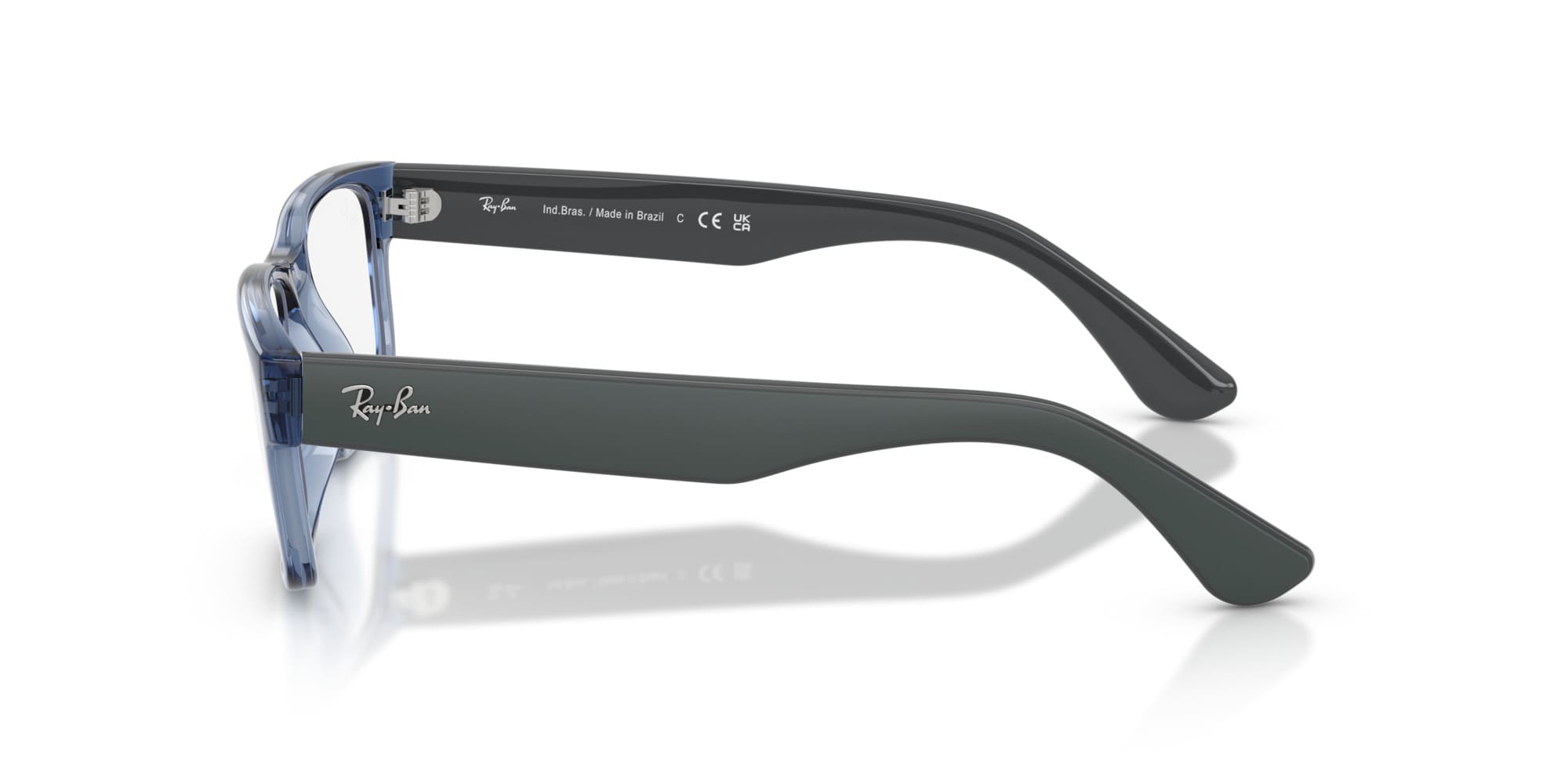 RAY-BAN RX7243L 8182-S56 (Azul transparente mate y brillante)