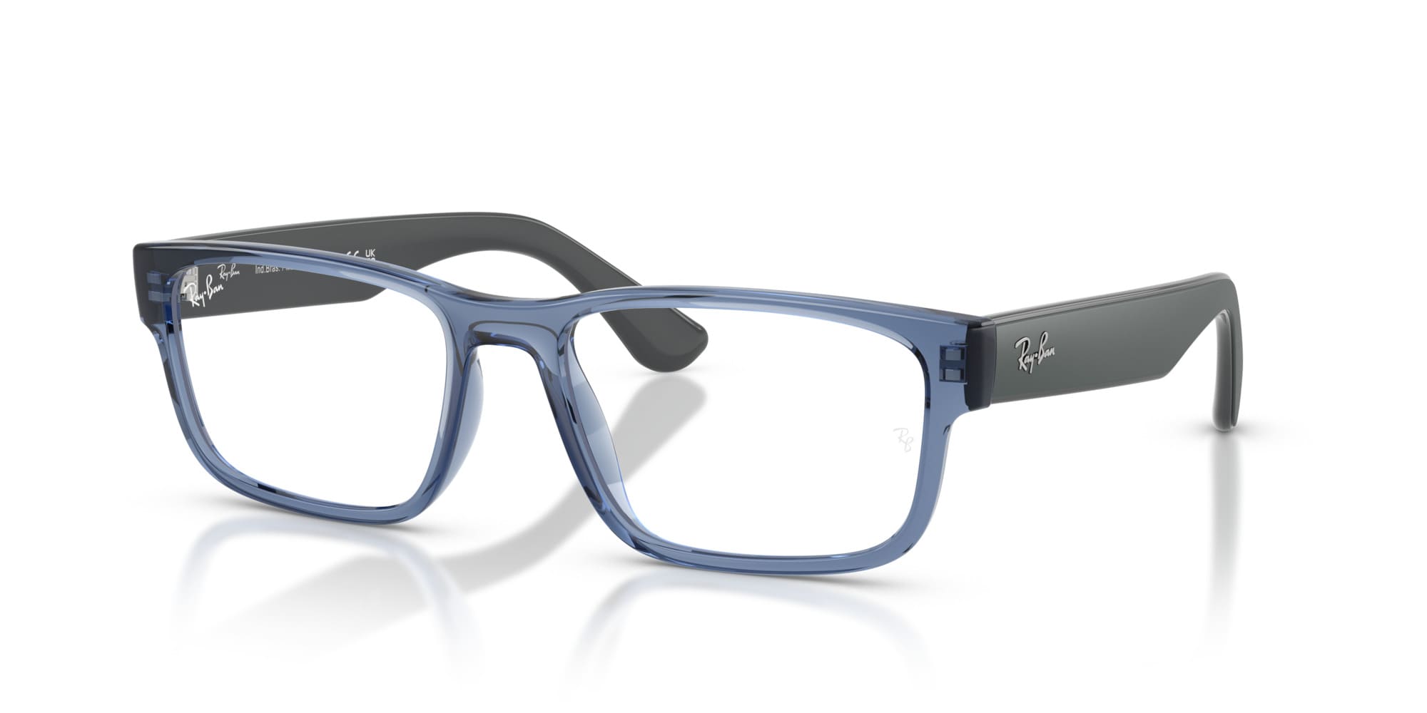 RAY-BAN RX7243L 8182-S56 (Azul transparente mate y brillante)