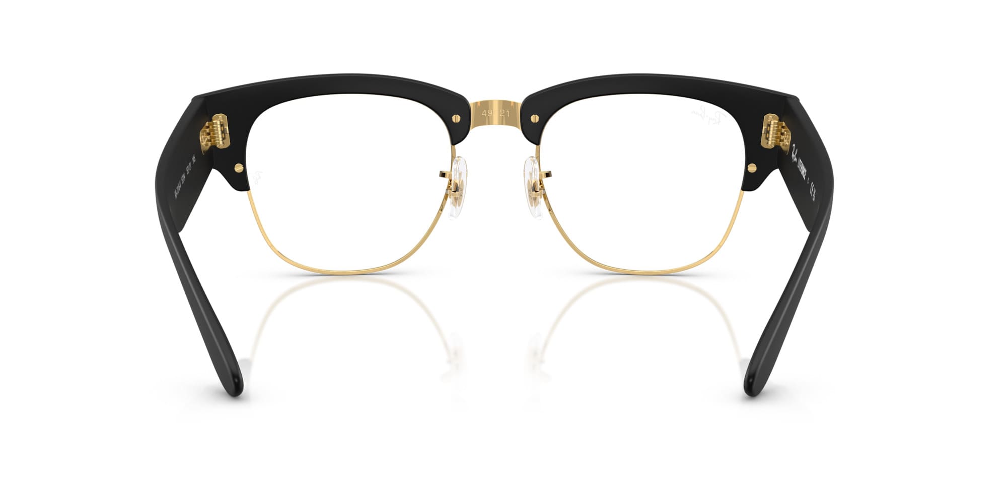 RAY-BAN Clubmaster RX7316V 5204-S52 (Negro arena sobre dorado)
