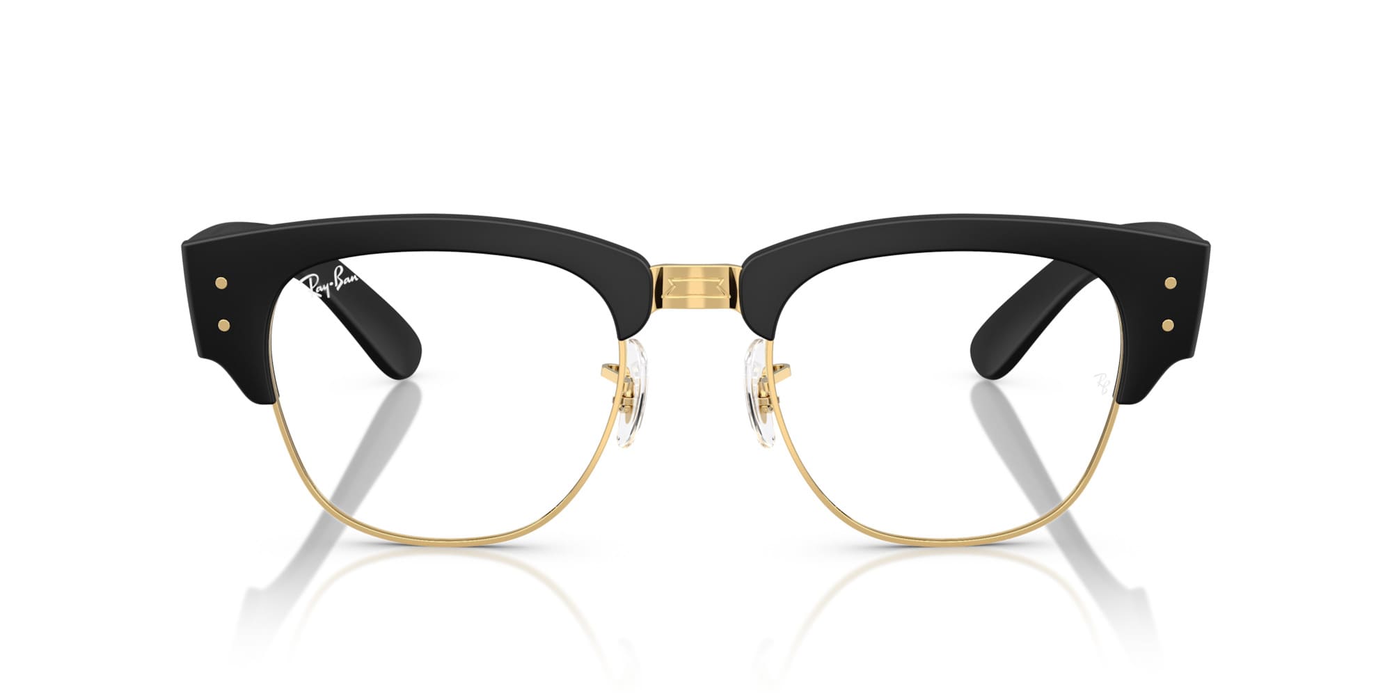 RAY-BAN Clubmaster RX7316V 5204-S52 (Negro arena sobre dorado)