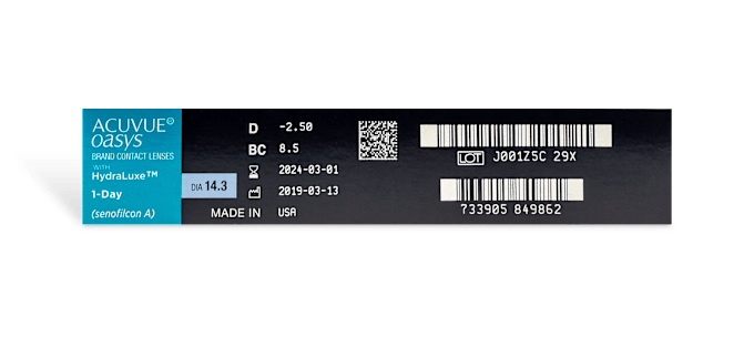 Acuvue Oasys 1-Day Astigmatísmo (tórico) con HydraLuxe
