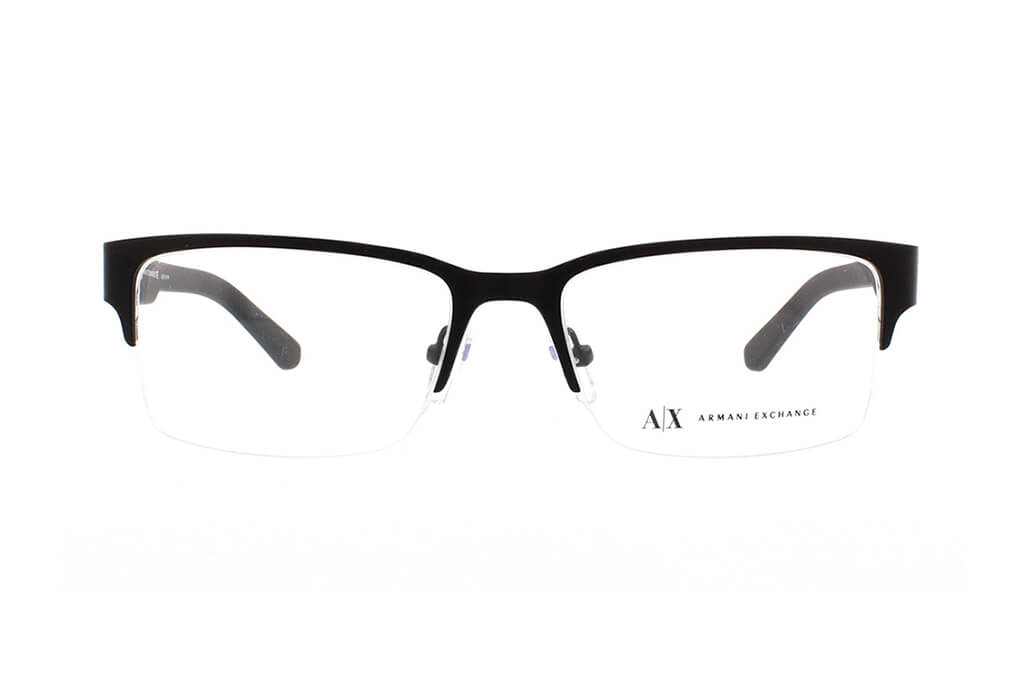 Marco de lente óptico Armani Exchange AX1014. Marco óptico más cristales incluidos. Lente para hombre. Lente para cara redonda, cuadrada, rectangular, ovalada, triangular, corazón. Lente con filtro de luz de azul.
