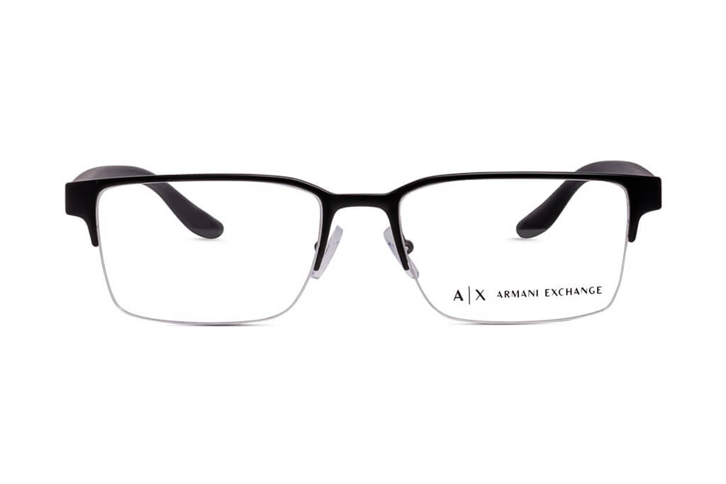 Marco de lente óptico Armani Exchange AX1046. Marco óptico más cristales incluidos. Lente para hombre. Lente para cara redonda, cuadrada, rectangular, ovalada, triangular, corazón. Lente con filtro de luz de azul.