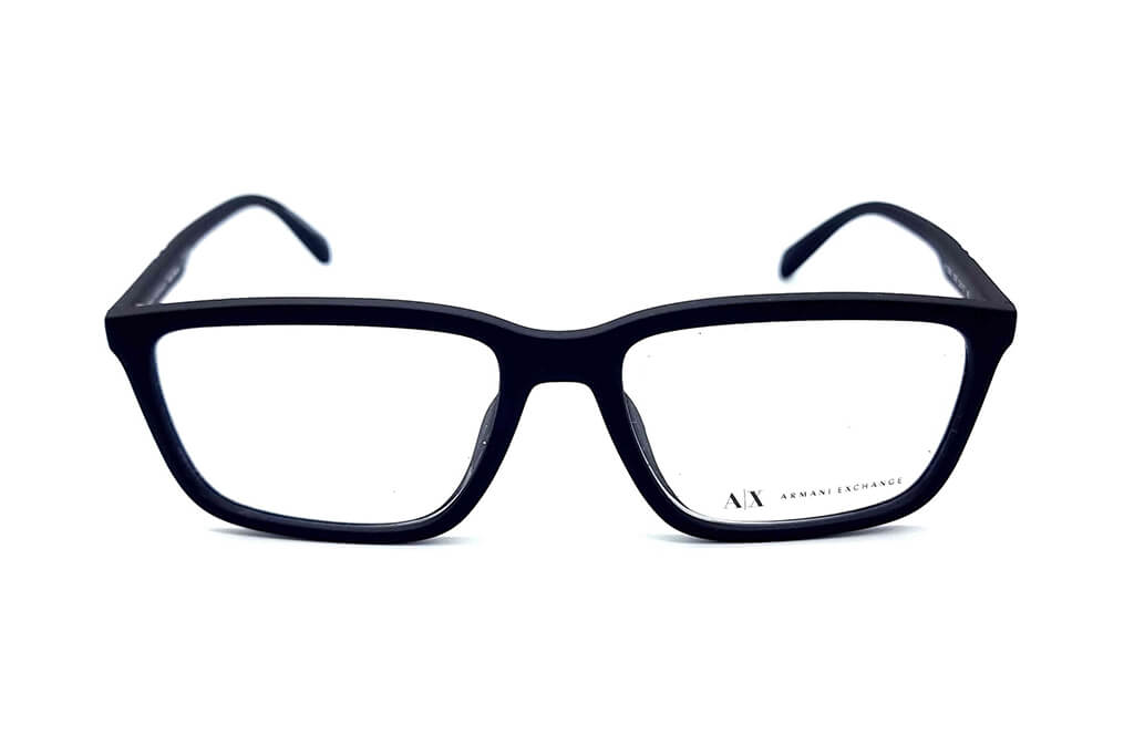 Marco de lente óptico Armani Exchange AX3089U. Marco óptico más cristales incluidos. Lente para mujer. Lente para cara redonda, cuadrada, rectangular, ovalada, triangular, corazón. Lente con filtro de luz de azul.