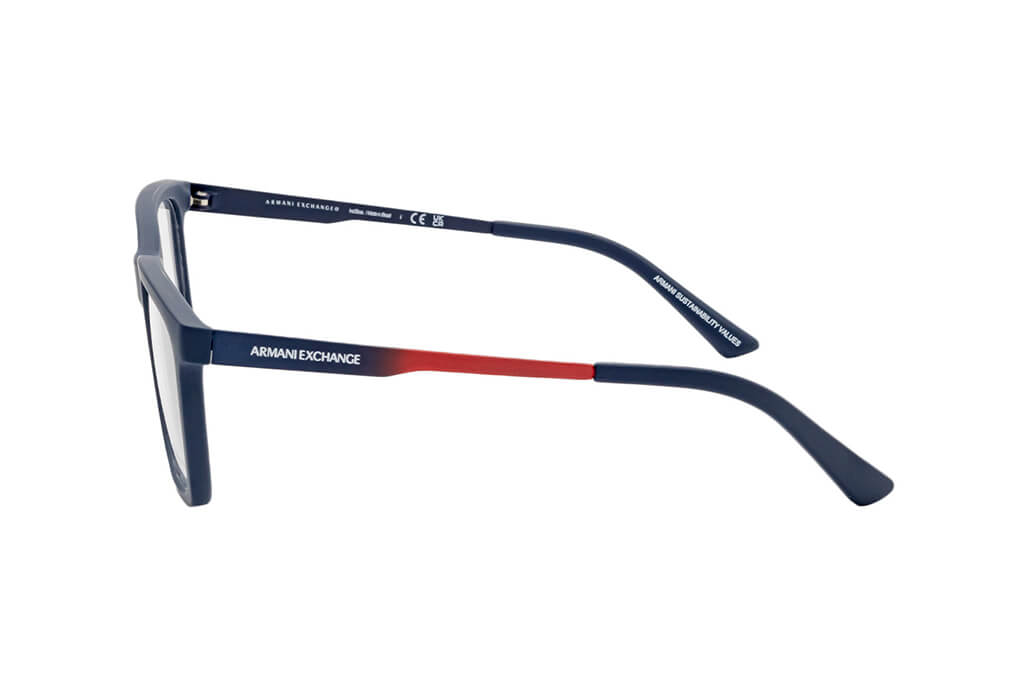 Marco de lente óptico Armani Exchange AX3103. Marco óptico más cristales incluidos. Lente para mujer. Lente para cara redonda, cuadrada, rectangular, ovalada, triangular, corazón. Lente con filtro de luz de azul.