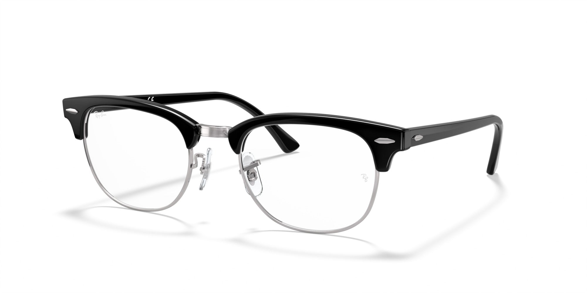 RAY-BAN Clubmaster RX5154 2000-S53 (Negro sobre Plateado)