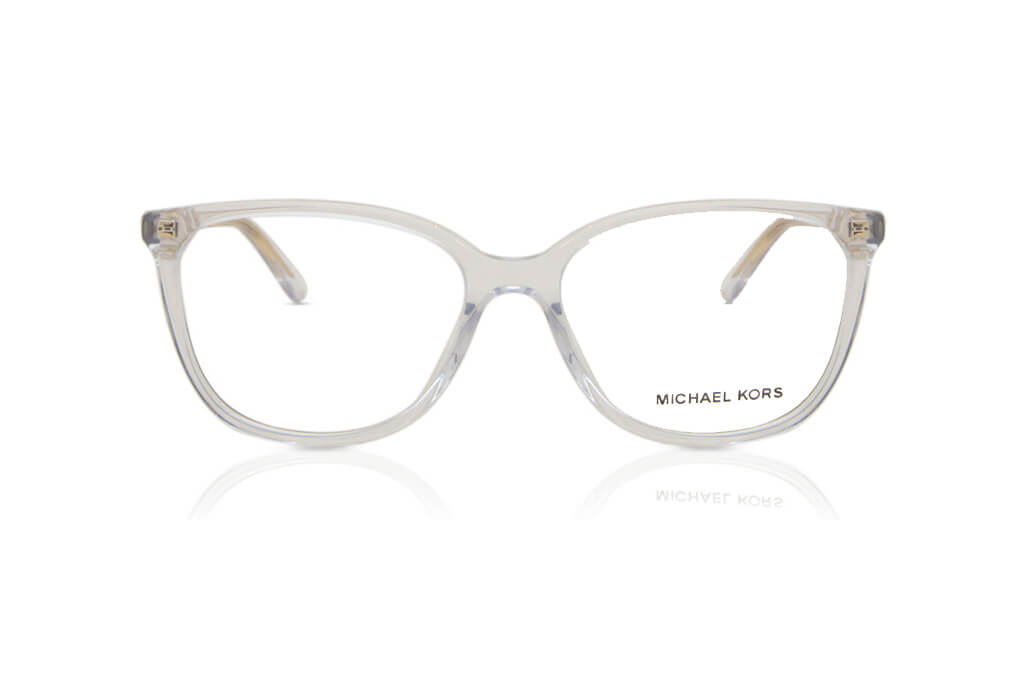 Marco de lente óptico Michael Kors modelo Santa Clara MK4067U. Marco óptico más cristales incluidos. Lente para mujer. Lente para cara redonda, cuadrada, rectangular, ovalada, triangular, corazón. Lente con filtro de luz de azul.