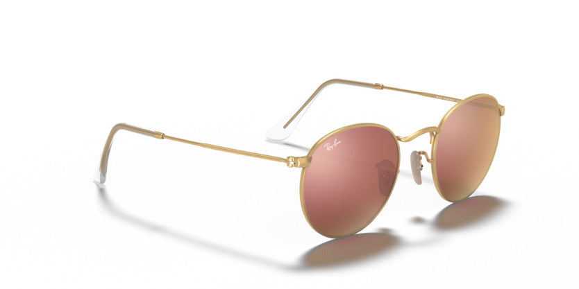 RAY-BAN ROUND FLASH LENSES RB3447 -S50 (Matte Gold)