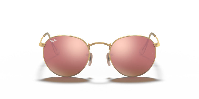 RAY-BAN ROUND FLASH LENSES RB3447 -S50 (Matte Gold)