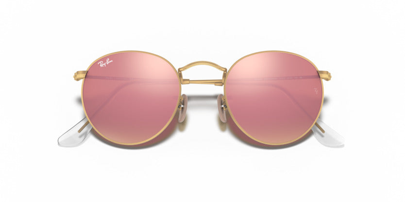RAY-BAN ROUND FLASH LENSES RB3447 -S50 (Matte Gold)