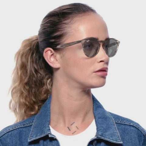 Ray-Ban Round Havana Gris a Rayas