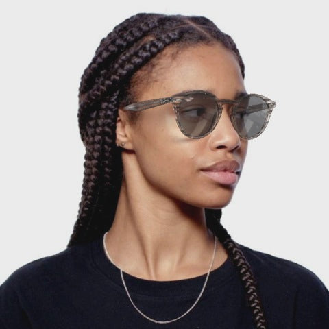 Ray-Ban Round Havana Gris a Rayas