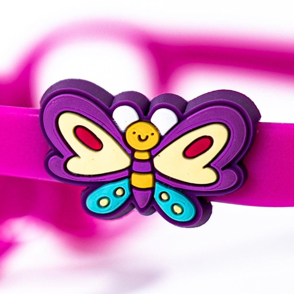 Accesorios para armazones de lentes ópticos infantiles miraflex, accesorios miraflex encanto twins butterfly para marcos de anteojos ópticos flexibles infantiles para niños.