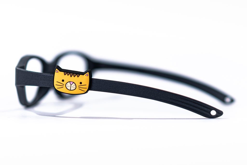 Accesorios para armazones de lentes ópticos infantiles miraflex, accesorios miraflex encanto twins meow para marcos de anteojos ópticos flexibles infantiles para niños.
