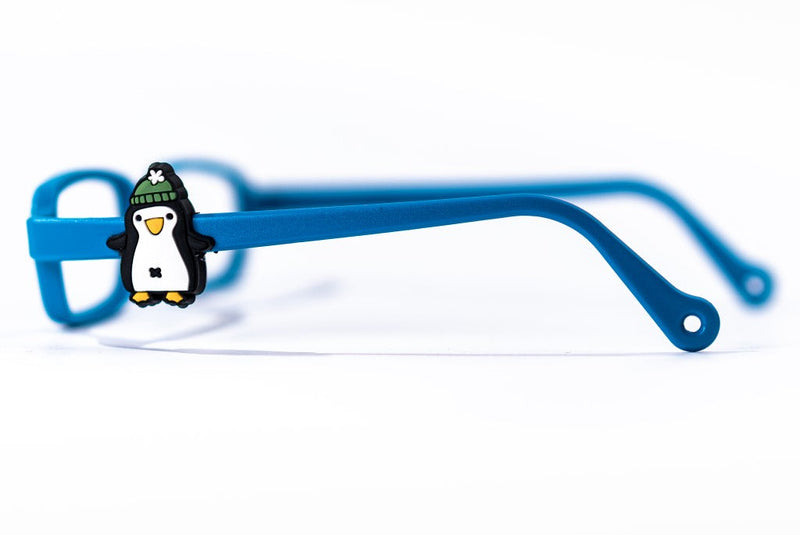 Accesorios para armazones de lentes ópticos infantiles miraflex, accesorios miraflex encanto twins penguin para marcos de anteojos ópticos flexibles infantiles para niños.