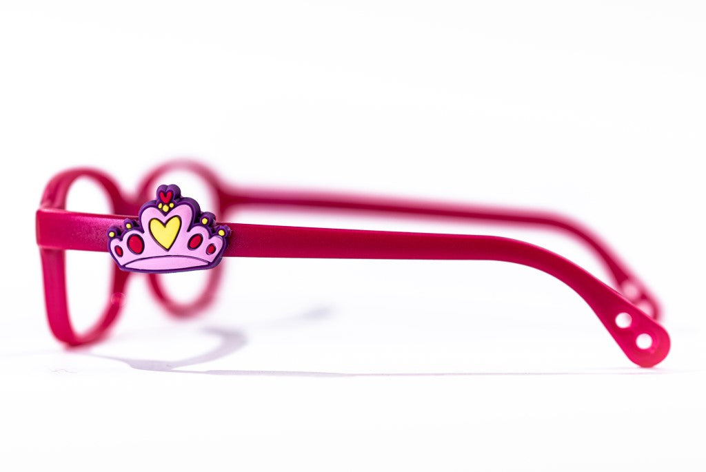 Accesorios para armazones de lentes ópticos infantiles miraflex, accesorios miraflex encanto twins princess para marcos de anteojos ópticos flexibles infantiles para niños.