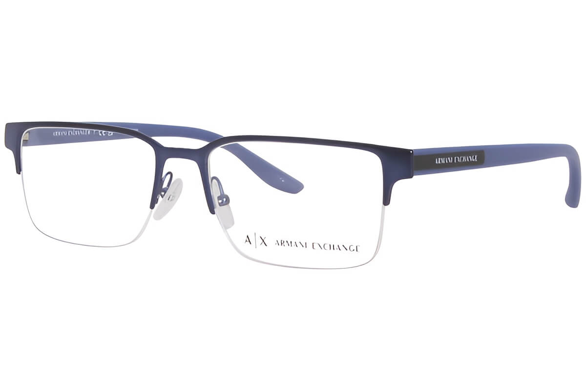 Marco de lente óptico Armani Exchange AX1046. Marco óptico más cristales incluidos. Lente para hombre. Lente para cara redonda, cuadrada, rectangular, ovalada, triangular, corazón. Lente con filtro de luz de azul.