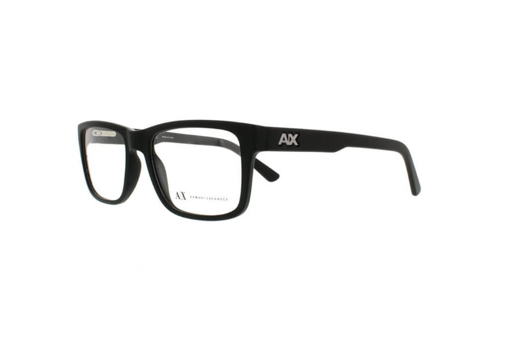 Marco de lente óptico Armani Exchange AX3016. Marco óptico más cristales incluidos. Lente para hombre. Lente para cara redonda, cuadrada, rectangular, ovalada, triangular, corazón. Lente con filtro de luz de azul.