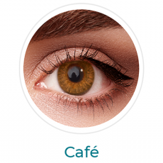 Lentes de contacto de color café con aumento, cosméticos de colores, Air optix colors formulados con aumento para corregir miopía o hipermetroía. Óptica Online Optisalud.