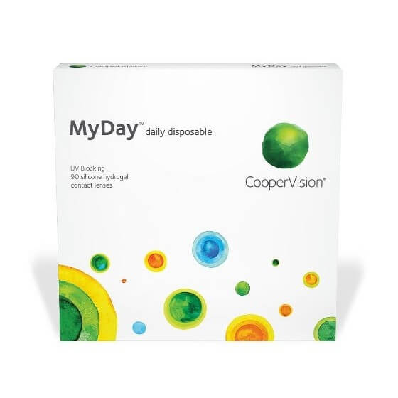 Lente de contacto óptico para miopía o hipermetropía. MyDay 1Day esférico . Lentes de contacto diarios.Compra Online lentes de contacto óptica optisalud.