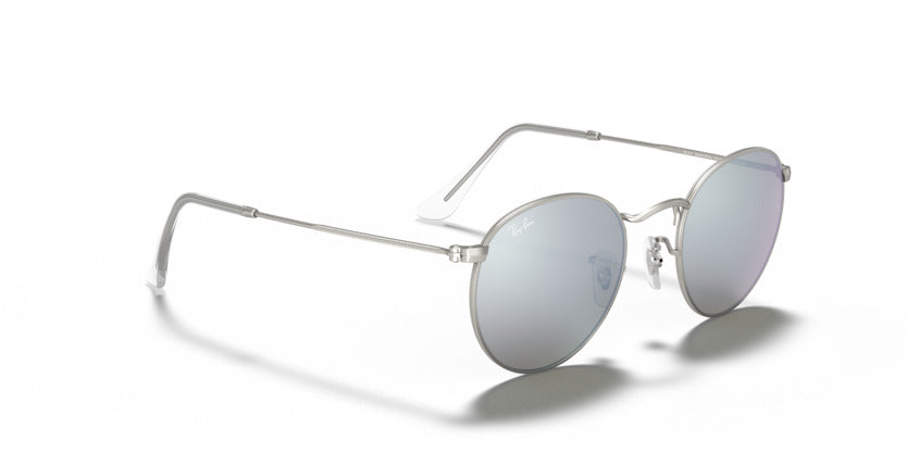 RAY-BAN ROUND FLASH LENSES RB3447 -S50 (Matte Silver)