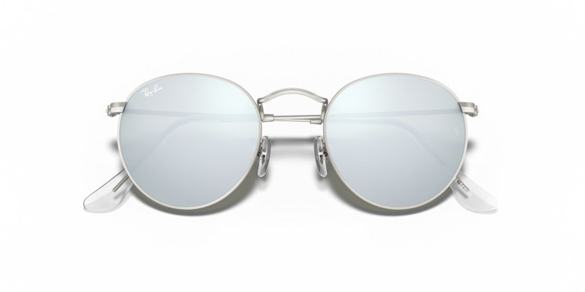 RAY-BAN ROUND FLASH LENSES RB3447 -S50 (Matte Silver)