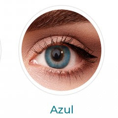 Lentes de contacto cosméticos de colores azules, lentillas de colores Freshlook Colorblends neutros. Óptica Online Optisalud.