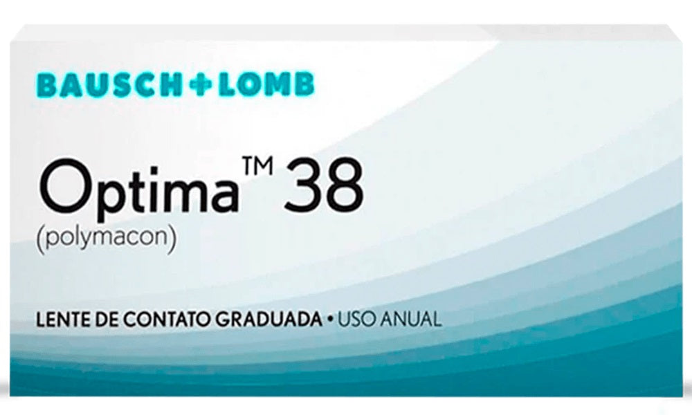 Lentes de contacto blando de uso anual Optima 38. lente de contacto para Miopía o Hipermetropía. Optica Online Optisalud. Lentes de Contacto Chile, Temuco, Santiago, Concepción, Antofagasta, Talcahuano, Puerto Montt, Temuco.