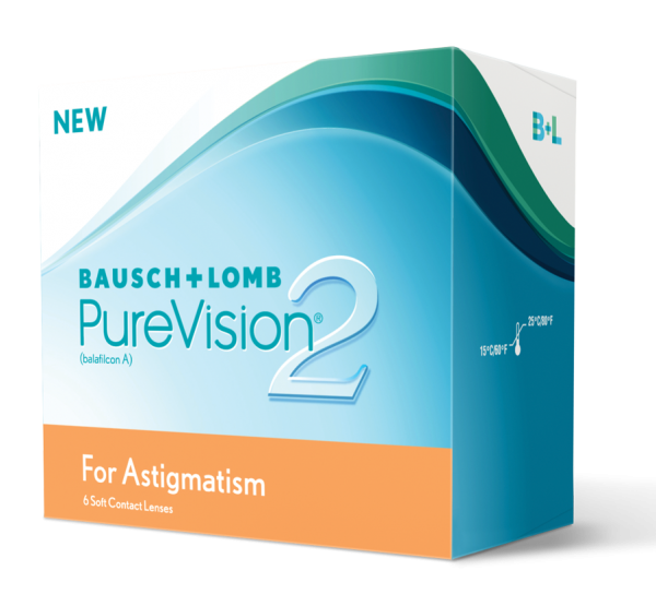 Lentes de contacto Purevision2 Astigmatismo Tórico (Purevision2 Toric for Astigmatism) del Laboratorio Bausch&Lomb Miopía o Hipermetropía. Óptica Online Optisalud. Lentes de Contacto Chile.