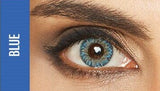 Lunare blue lentes de contacto color azules cosméticos formulados con aumento de colores sin receta, lentillas de colores Lunare colors neutros. Óptica Online Optisalud.
