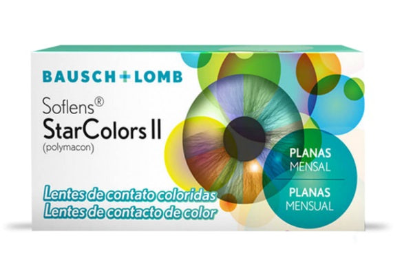 Lentes de contacto cosméticos de colores formulados con aumento Starcolors II con receta. Óptica online optisalud.